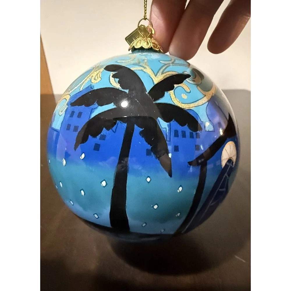 Pier 1 Imports Li Bien Nativity Wise Men Reverse Painted Glass Ornament 2017